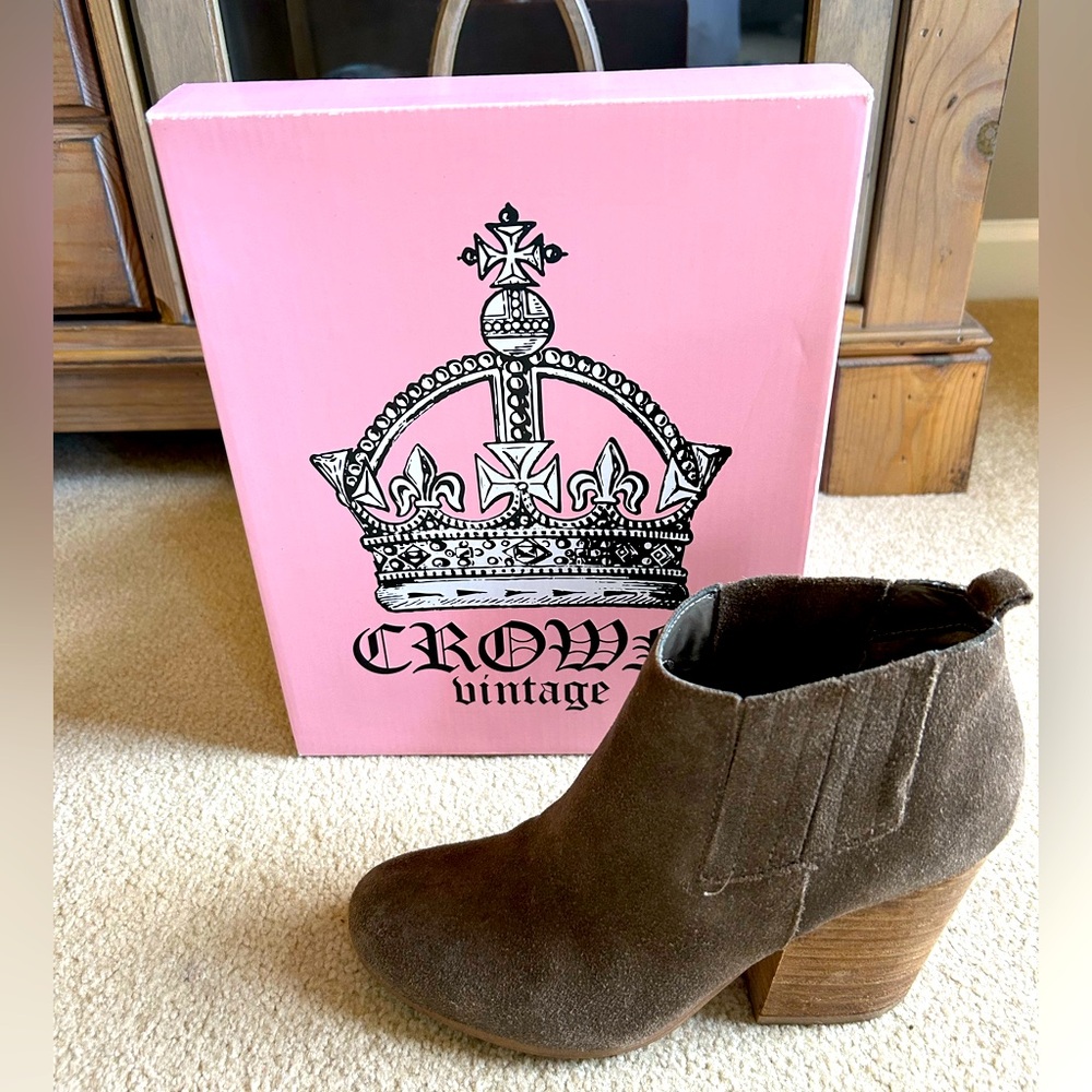 Crown Vintage Mushroom Suede Bootie
